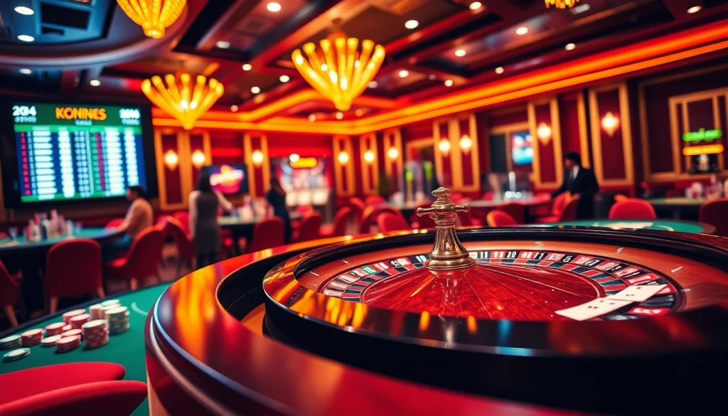Explore keonhacai and experience the thrill of casino gaming with vibrant roulette and blackjack tables.