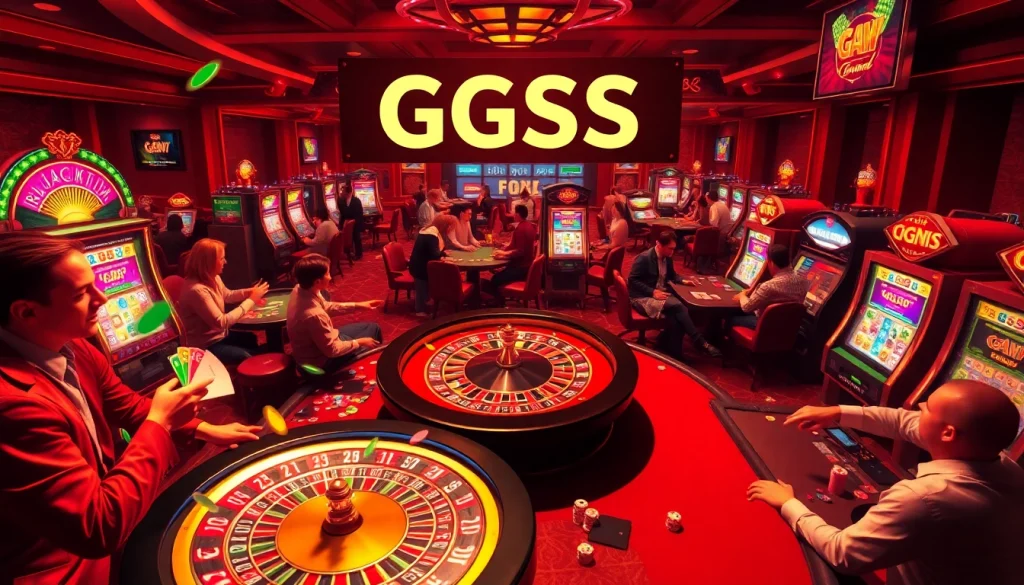 GGSS highlights the excitement of a bustling casino, featuring intense poker and roulette games, perfect for gamblers seeking thrills.